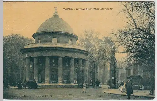 (39000) AK Paris, Rotonde am Parc Monceau, 1912