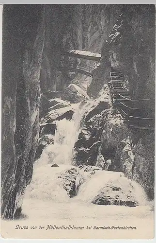 (38989) AK Höllenthalklamm bei Garmisch-Partenkirchen 1907