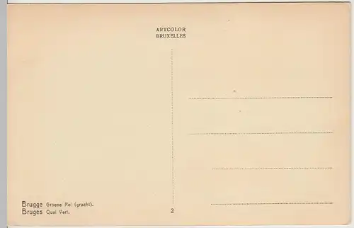 (38982) AK Brugge, Bruges, Groene Rei, vor 1945