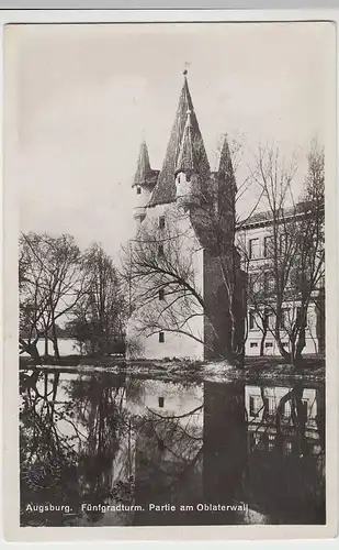(38969) AK Augsburg, Fünfgradturm 1931