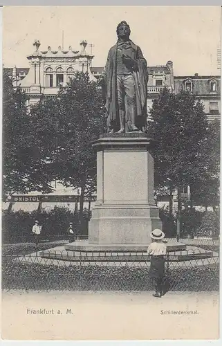 (38923) AK Frankfurt a.M., Schillerdenkmal 1918