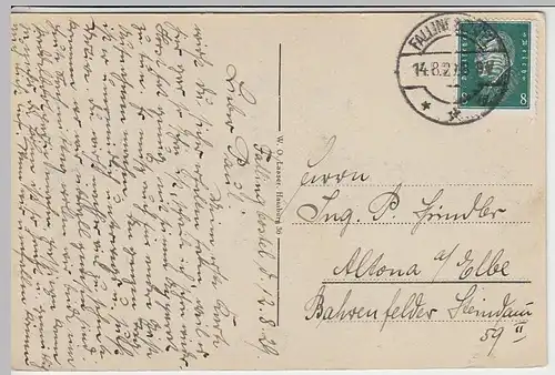 (38663) AK Fallingbostel, Blick v.d. Albrechtshöhe 1929