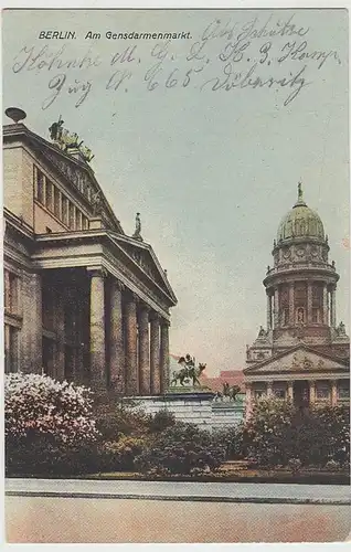 (38655) AK Berlin, Am Gendarmenmarkt, Feldpost Döberitz 1916