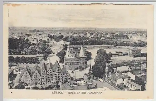 (38561) AK Lübeck, Holstentor-Panorama 1910/20er