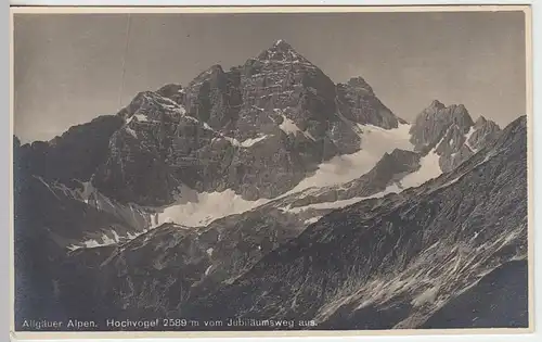 (38518) Foto AK Allgäuer Alpen, Hochvogel v. Jubiläumsweg aus, vor 1945