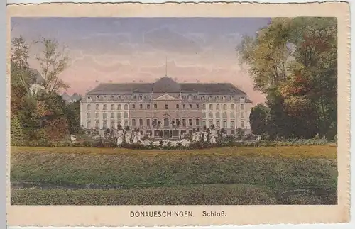 (38485) AK Donaueschingen, Schloß, 1920