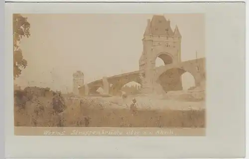 (38467) AK Worms, Straßenbrücke, Privatfotokarte 1902