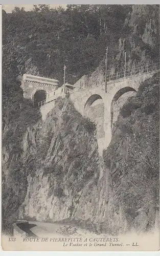 (38415) AK Cauterets, Viadukt u. Tunnel, vor 1945
