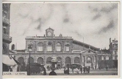 (38404) AK Lille, Bahnhof, Feldpost 1915