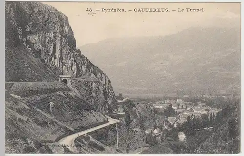 (38396) AK Cauterets, Pyrenäen, Tunnel, 1911