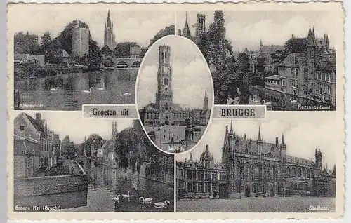 (38392) AK Brügge, Bruges, Mehrbildkarte, 1956