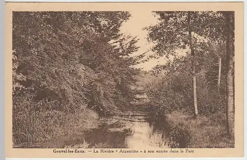 (38381) AK Genval-les-Eaux, Fluß "Argentinie" im Park, 1932