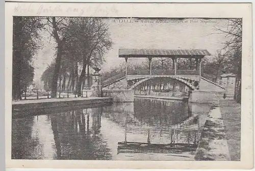 (38378) AK Lille, Maronnhier-Straße, Napoleon-Brücke, Feldpost 1915