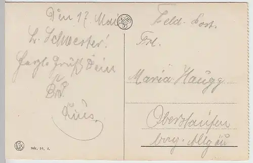 (38375) AK Namur, Bergbahn u. Hotel Zitadelle, Feldpost 1916