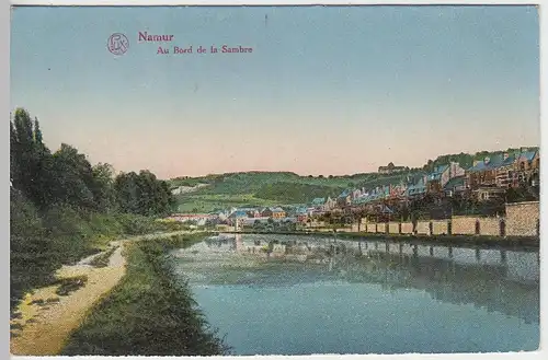 (38374) AK Namur, entlang der Sambre, Feldpost 1916