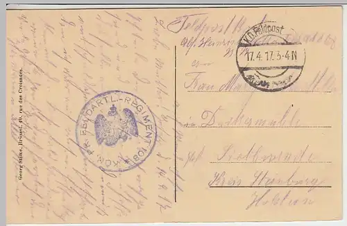 (38373) AK Rethel, Gesamtansicht, Feldpost 1917