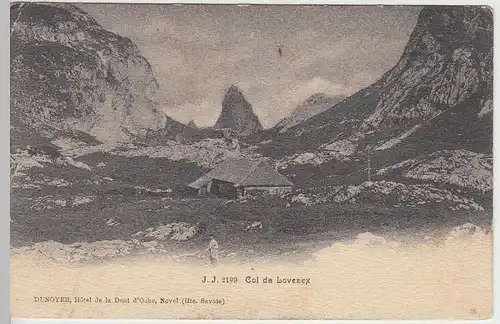 (38354) AK Savoyer Alpen, Lovenex-Spalte, Berghütte Dent d?Oche, 1911