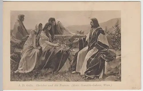 (38283) Künstler AK A.D.Goltz: Christus und die Frauen, vor 1945