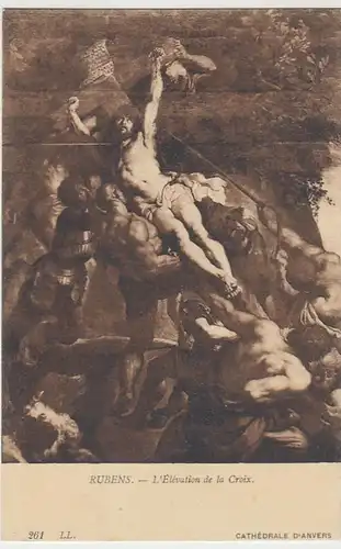 (38271) AK Gemälde von Rubens: Erhebung des Kreuzes, vor 1945