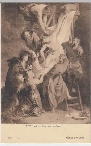 (38205) AK Gemälde v. Rubens: Kreuzabnahme, Musée Royal d'Anvers