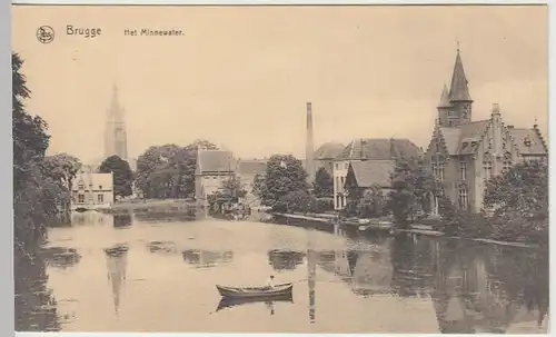 (38163) AK Brugge, Brügge, Bruges, Het Minnewater, vor 1945