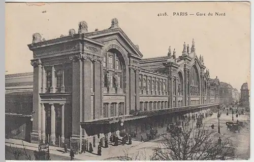(38145) AK Paris, Gare du Nord, Nordbahnhof, 1910
