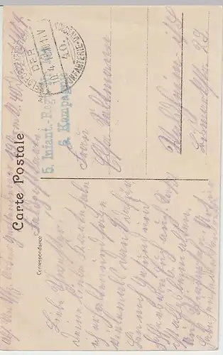 (38143) AK Lille, Militärhospotal u. St. Etienne-Kirche, Feldpost 1915