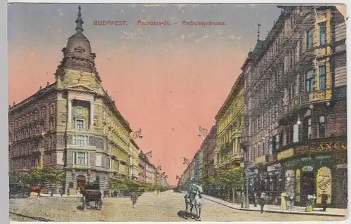 (38121) AK Budapest, Andrássy út 1916