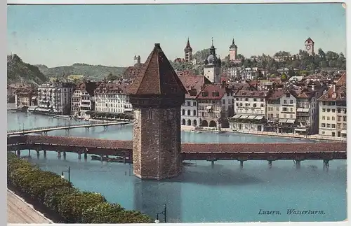 (38105) AK Luzern, Wasserturm 1910er