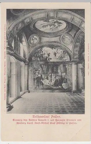 (38049) AK Passau, Rathaussaal, 1901