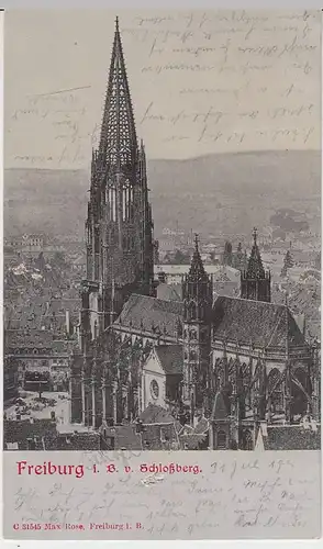 (37988) AK Freiburg i.Br., Münster vom Schloßberg, 1903
