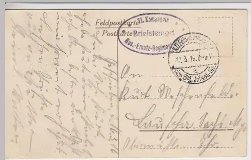 (37956) AK Straße in Montfaucon, Feldpostkarte 1.WK, 1916