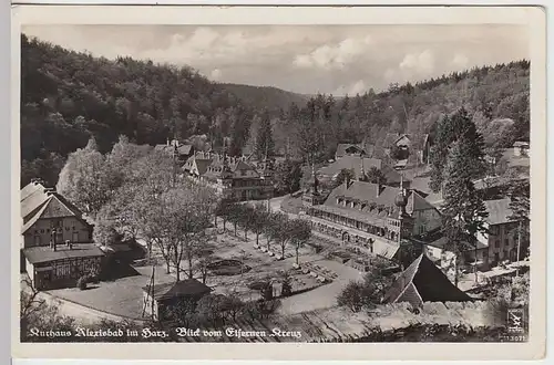 (37878) Foto AK Harzgerode, Kurhaus Alexisbad, Blick vom Eisernen Kreuz, 1937