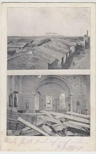 (37877) AK 1.WK Feldpostkarte, Grand-Mont (Frankr.), zerstörte Kirche, 1915