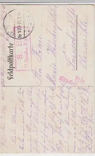 (37877) AK 1.WK Feldpostkarte, Grand-Mont (Frankr.), zerstörte Kirche, 1915