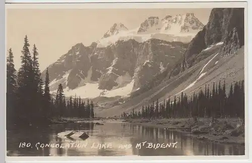 (37875) Foto AK Alberta, Consolation Lake and Bident Mountain vor 1945