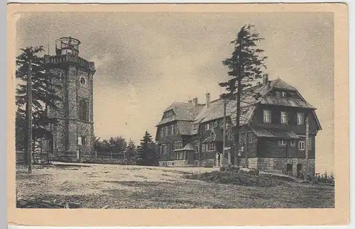 (37839) AK Auerstberg (Erzgeb.), Aussichtsturm u. Unterkunftshaus, 1928