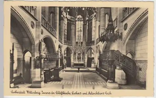 (37811) Foto AK Wittenberg, Schloßkirche, Inneres, vor 1945