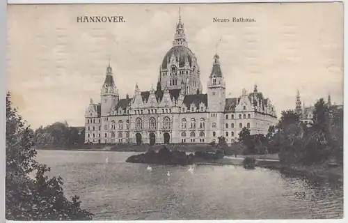 (37770) AK Hannover, Neues Rathaus, 1911