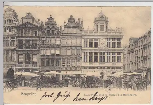 (37762) AK Brüssel, Bruxelles, Grand Place, 1906