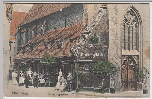 (37759) AK Nürnberg, Bratwurstglöcklein, 1905