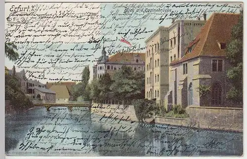 (37758) AK Erfurt, Blick a.d. Casinobrücke, 1905