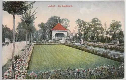 (37755) AK Erfurt, Im Stadtpark, Feldpost 1916