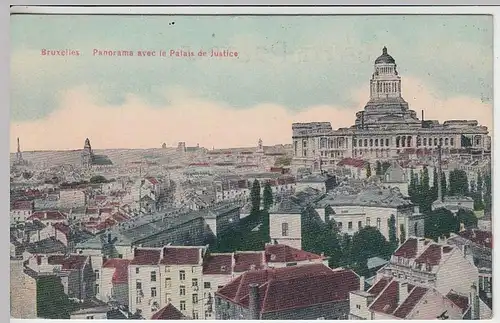 (37732) AK Brüssel, Bruxelles, Panorama m. Justizpalast, vor 1945