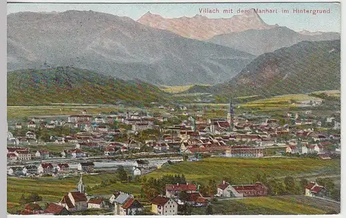 (37731) AK Villach, Panorama m. d. Manhart, 1910