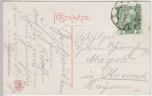 (37731) AK Villach, Panorama m. d. Manhart, 1910