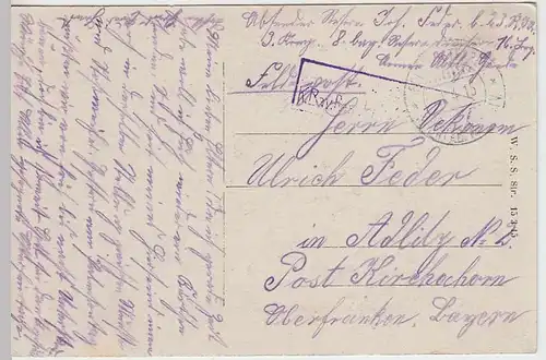 (37647) AK Stosswihr, Stossweier im Münstertal, Totale, Feldpost 1915