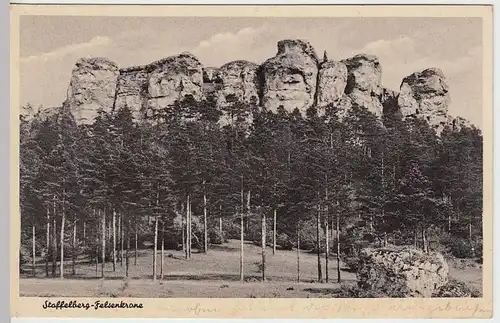 (37611) AK Staffelberg (Fränk. Alb), Felsenkrone, Bahnpost 1942