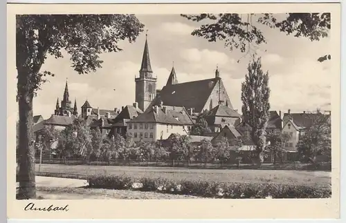 (37557) Foto AK Ansbach, Stadtblick, 1959