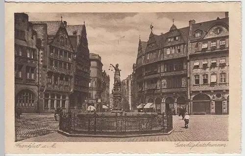 (37539) AK Frankfurt a.M., Gerechtigkeitsbrunnen, vor 1945